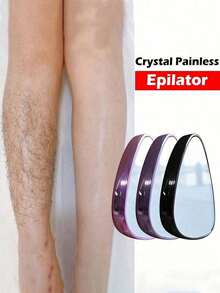1PC无痛物理脱毛仪水晶脱毛仪家用脱毛工具女士脱毛器手动玻璃脱毛器纳米脚磨机易清洗可重复使用身体美容脱毛器 - 彩色 - 查看 2