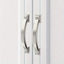 2pcs Arched Cabinet Handles And Drawer Pulls - Brushed Nickel Solid Zinc Alloy Hardware, Suitable For Kitchen, Bathroom, Cabinets, Vanities - Modern Design, Kitchen Cabinets - Multicolor - View 5