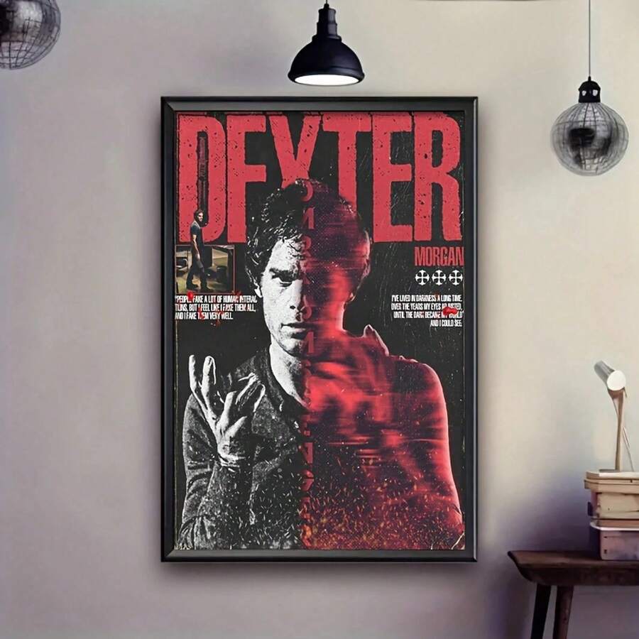 1PC For MORGAN Unframed Canvas Poster - Modern Abstract Vintage Wall Art With Bold Red Text & Black Splatter Design, High-Quality Print For Living Room, Bedroom Decor - Perfect Gift For Fans, Birthdays, Anniversaries, Living Room Decor Frameless Canvas Stylish Frameless Artwork, Wall Art Decor