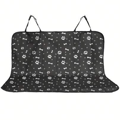 Cubierta de asiento de coche impermeable para mascotas, protector de asiento trasero, accesorios de viaje de para asiento de coche de perro, apto para gatos y perros, almohadilla de asiento trasero de jaula de avión para mascotas (Negro) Cubierta de asiento de coche para mascotas