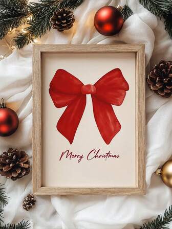 1PC Czerwony Kokardka Art Plakaty Świąteczne Dekoracje Ścienne w Stylu Świątecznym Nieoprawione Wydruki Na Płótnie Do Salonu Sypialni Kuchni Łazienki Jadalni Dekoracje Obrazy Wystrój Domu Prezent Piękny Wystrój Pokoju Sztuka Ścienna Do Wnętrz Dekoracje Świąteczne Dekoracje XMAS Choinka Prezent Dekoracja Święto Dziękczynienia Ślub Dekoracja Domu Wystrój Domu Wystrój Jesienny Dekoracje Urodzinowe Dekoracje Na Prezenty Artykuły Imprezowe Wewnętrzne Święta Dekoracje Festiwalowe Dekoracje Halloween Dekoracje Ścienne Ozdoby Halloween