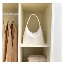 Sac hobo pour femme, sac à main décontracté, sac à bandoulière en PU souple, sac à main de travail et de tous les jours - Tabac - Voir 6