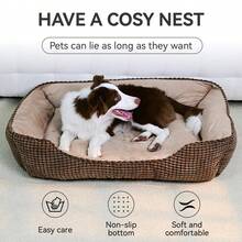HAZOOWILL All-Season Dog Bed Mat - Soft Square Pet Bed Cushion, Suitable For Small To Large Dogs & Cats, High Resilience PP Fiber Filled, Comfortable & Durable Lounge-Style Design, Multiple Sizes & Colors Available - Multicolor - View 7