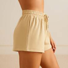 Kit 3 Shorts Shorts Women's Casual Comfortable Sweatpants - 3號套裝短褲/米色/黑色/棕色 - 查看 2