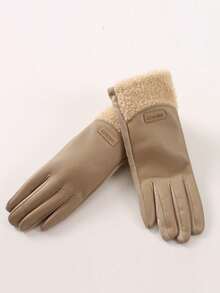 Women's Warm Gloves For Autumn/Winter, Thickened Thermal Lined, Touchscreen, Windproof, Motorcycle/Cycling Gloves - Multicolor - View 13