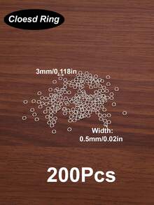 100-200 chiếc/lô Vòng nối kín bằng thép không gỉ dùng làm đồ trang sức, vòng đơn, phụ kiện làm khuyên tai, vòng tay, dây chuyền, móc khóa. - Vòng miệng kín - Xem 26