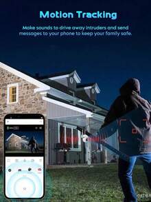 2/4 件 1080p 宠物/儿童/老人/保姆智能安全 WIFI 摄像头 - 宠物/儿童/老人/保姆家庭监控全天候彩色夜视、平移/倾斜/变焦、双向音频、5 倍数码变焦、运动和声音检测、自动报警 - 室内/室外安全摄像头 - 暖白色 - 查看 7