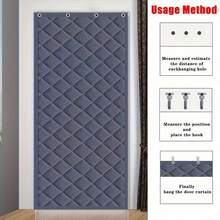 ستارة باب عازلة للحرارة مغناطيسية - قماش أكسفورد ثقيل، بطانة مسمكة، زيادة في الارتفاع بمقدار 2 بوصة، 36 بوصة * 80 بوصة لأبواب الزجاج الانزلاقية، عزل الباب الشتوي وخفض الضوضاء، رمادي، ستارة باب شتوية، عزل باب انزلاقي، سطح منسوج، بنية متينة، عزل المنزل، تصميم، خياطة مقواة، حل عزل المنزل