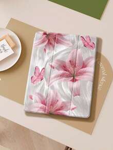 Étui de protection pour iPad avec motif floral de lys léopard, compatible avec iPad Air 4/5 (10,9 pouces), iPad 7/8/9 (10,2 pouces), avec fente intégrée pour crayon, compatible avec Samsung Tab S6 (10,4 pouces), Tab A7 Lite (8,7 pouces), étui de protection dans le style Ins, cadeau idéal pour la rentrée, la Saint-Valentin, le Nouvel An - Multicolore - Voir 3