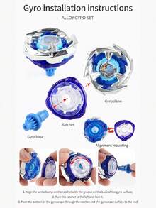 2pcs Bey X Spinning Top Toy Set With Pull Cord Launcher, Red/Black/Blue Launcher With Single BX Spinning Top, Weekend Gift, Surprise Gift