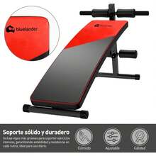Bluelander Banco Para Ejercicio 63.5 * 48 * 121 cm, Banco de Abdominales Ajustable para Entrenamiento, Banco de Entrenamiento Multifunción para Abdominales para Gimnasio en Casa - 1 - Ver 6
