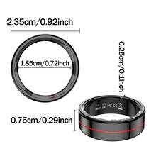 خواتم ذكية جديدة للرجال والنساء مع متتبعات اللياقة البدنية، بطارية لمدة 7 أيام، تتبع النوم/الخطوات/السعرات الحرارية، متتبع صحة متوافق مع iOS و Android - هدية مثالية للأصدقاء والعائلة