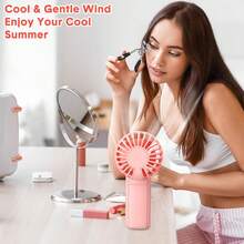1pc Mini Hand-Held Fan With Wrist Strap, 1 Speed Setting, Requires AAA Battery (Not Included)