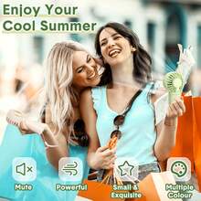 1pc Mini Hand-Held Fan With Wrist Strap, 1 Speed Setting, Requires AAA Battery (Not Included)