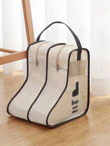 1 bolsa de zapatos estilo coreano para botas y zapatos, una cubierta antipolvo visible para botas. Adecuada para el almacenamiento de zapatos en el hogar, protección contra el polvo y transporte portátil. Permite la clasificación estacional, lo que facilita los viajes. Buena transpirabilidad/Ligero y conveniente/A prueba de insectos y antipolvo/Estructura ligera. Adecuado para el hogar, el trabajo, la escuela, el aire los viajes. Organizador de viaje, bolsa con cordón para zapatos, cubierta antipolvo para hombres y mujeres, cubos de embalaje, artículos esenciales para viajes, artículos esenciales para cruceros, artículos esenciales para vacaciones