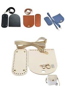 Bộ dụng cụ tự làm túi móc len 3 món, bao gồm quai giả da, đáy túi và nắp túi - Vật liệu thủ công làm túi, quai đeo điều chỉnh được thoải mái, phụ kiện đáy túi kèm kim loại, phù hợp với túi đan, túi móc, túi xách tay, là lựa chọn thay thế lý tưởng cho các sản phẩm thủ công thời trang và là sự lựa chọn hoàn hảo để làm túi xách tay, phụ kiện túi xách tự làm. - Nhiều màu - Xem 6