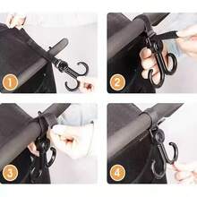 10pcs Rotary Dual Hooks For Electric Bicycle, Multifunctional No-Drill Hook And Loop Storage Hooks, Suitable For Electric Bike, Motorcycle, Bicycle For Women Storage Organizer Travel Holiday Essential Fall Decor Autumn Halloween