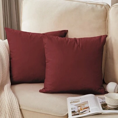 1/2/4件装超柔软枕套，亲肤透气，多种颜色和尺寸可选，适用于沙发、卧室、客厅，时尚柔软的沙发靠垫套，家居装饰，卧室，户外使用，沙发抱枕套，办公室，客厅，舒适的家纺产品，四季皆宜。