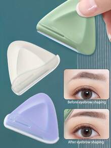 ماكينة حلاقة حواجب نسائية محمولة من الفولاذ المقاوم للصدأ، تصميم مثلث آمن، خالية من العطور، أداة إزالة الشعر بدون بطارية، أداة تجميل، ماكينة تشذيب الحواجب