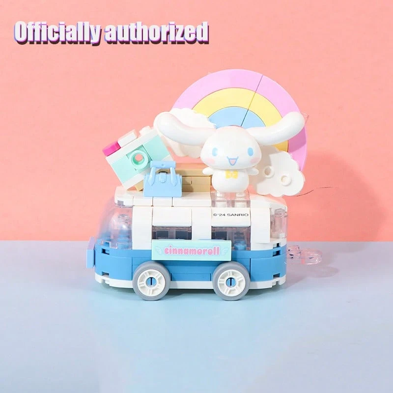Sanrio 花车游行系列积木套装 - 学生益智玩具、生日礼物、Hello Kitty 和 Kuromi 积木；Sanrio 的可爱超级明星邀请你一起来（悠闲之旅 - Cinnamoroll） - 彩色 - 查看 1