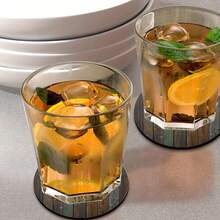 4/6/432 pièces Dessous de verre en polyester (polyester) avec motif imprimé en nid d'abeille creux et grain de bois - Élégants, résistants à la chaleur, conviennent pour la décoration de la maison et du bureau, les fêtes et les décorations de vacances