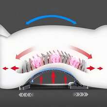 Adjustable Back Stretcher – 4-Level Lumbar Support Device For Spine Decompression, Pain Relief & Relaxation – Textured Surface For Gentle Massage, Home/Office Use