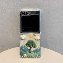 5120 Small Tree Flower Metal Side Clip Transparent Pattern Suitable For NUBIA Flip, Libero Flip 5G Phone Case Foldable Two-In-One Metal Side Clip Fashion Simple TPU Nubia Flip Cover Protective Case Unisex Durable Scratch-Resistant Anti-Drop - 無色 - 查看 11