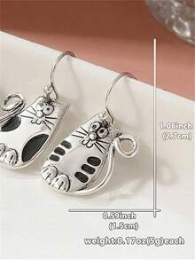 1 对复古波西米亚拉布拉多猎犬狗耳环，适合女性/狗爱好者作为日常珠宝礼物