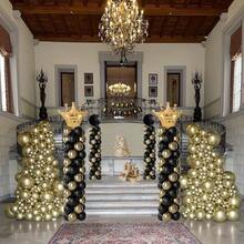 TendenciaJuego de 2 kit de soportes de columna arco para globos, soporte del pilar del globo ajustable de altura, soporte base para globos del pilar telescópico metálico, fiestas, decoración navideñaCalidad premium - Conjunto de 4 - Ver 7