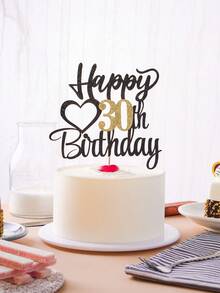 1 件数字和英文生日快乐蛋糕装饰，适合 18 岁、15 岁、20 岁、21 岁、25 岁、30 岁、50 岁、60 岁、70 岁生日派对、婚礼、周年庆典