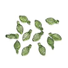 100pcs/Lot 5x10.5mm Acrylic Leaves Charms Beads Mini Tree Leaf Beads For DIY Making Jewelry Earrings Necklace Accessories Materials - Acrylic Leaves - View 14