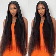 30 Inch 13x6 Lace Front Wigs Human Hair Straight Lace Front Human Hair Wig Pre Plucked 250 Density Glueless Natural Black Straight Wig 13x4 HD Lace Frontal Wigs For Women - Natural Black - 查看 2