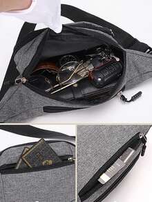 1pc Waist Bag Unisex Bag, Holiday Travel Money With Bag Wallet, Suitable For Both Men And Women - Multicolor - View 6