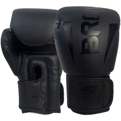 BRONJEE Brand PU Leather Gloves 12-88 Years Old Training Gloves Adult Matte Black Professional Boxing Gloves 8oz 10oz 12oz 14oz 16oz Muay Thai Training Punching Bag Gloves Combat Mma Boxing Kicking Fighting Gloves