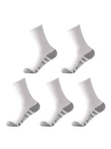 3/5/10 pares de calcetines deportivos de alta altura y talla grande unisex, calcetines de hombre/mujer con bloques de color, calcetines deportivos clásicos de malla negra, blanca y gris para exteriores