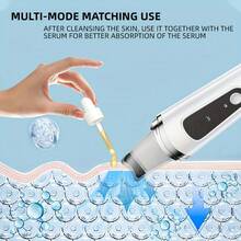 1pc Electric Skin Scrubber - 500mAh USB Rechargeable, Electric Facial Scraper, Vibration Facial Blackhead Remover, Face Lifting Exfoliating Spatula, Facial Cleansing & Beauty Care Device, Thoughtful Gift For Partner On Christmas!