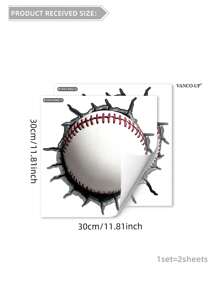 Adhesivo de pared con patrón de fútbol 3D, adhesivos, vinilo decorativo para decoración del hogar, artículos de decoración de primavera para renovar tu hogar, adhesivos de decoración de ramas