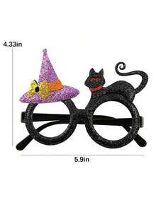 Halloween Pumpkin Glasses, Children & Adults Spooky Party Decor, Photo Prop Funny Glasses Frame, Party Mask, Halloween Glasses - Multicolor - View 9