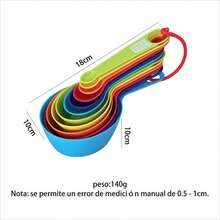 1 Set Of 12 Colorful Measuring Cups And Spoons With Scale, For Measuring Flour, Milk, Coffee In The Kitchen And Baking, Stackable Cups And Spoons, Kitchen Utensils For Cooking And Baking - Multicolor - View 2