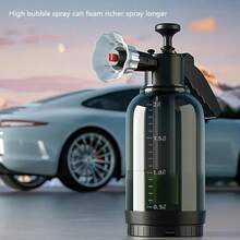 High-Pressure Foam Sprayer Gun – Handheld Car Wash & Garden Watering Tool With Detergent Tank | Adjustable Nozzle (Jet/Foam/Mist) For Vehicles, Patios & Plants (2L Capacity) - Black - View 1