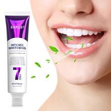 BARUBT 7PRO 1支装强效牙膏，紫色牙齿美白及牙釉质保护，益生菌清新口气口腔护理牙膏，每日刷牙，保持口腔健康 - 紫色 - 查看 10