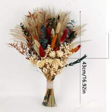 70pcs Bohemian Style Dried Flower Bouquet, Pampas Grass, Eucalyptus, And Rabbit Tail Dried Plants - Ideal For Wedding Table Decor, Bridal Bouquets, Valentine's Day, Fall, Halloween, Easter, And Thanksgiving