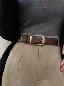 Ein einfarbiger, lässiger, retroaktiver und eleganter PU (Polyurethan) vielseitiger Alltagsoutfit für Pullover, Jeans und Mäntel, geeignet für alle vier Jahreszeiten