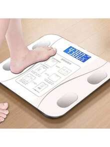 USB Bluetooth Bioimpedance Scale Body Measurement Via App Up To 140kg Weight Small Domestic Scale - LYDZC-usb-branco - View 2