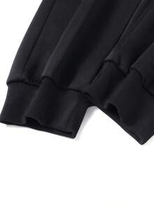 Pantalones de chándal gruesos para hombres, pantalones jogger con cordón en la cintura y puños, de otoño/invierno, de felpa