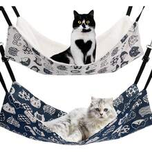 1pc Adjustable Hanging Cat Hammock Bed, Suitable For Cats, Ferrets, Small Dogs, Rabbits, Small Animals