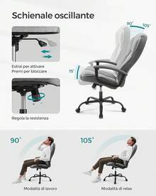 Gaming Chairs - Grey, Ink Black - View 6