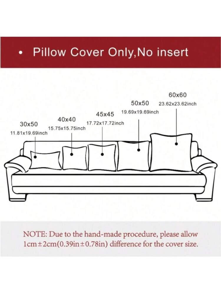 Embroidery Cushion Cover Without Filler