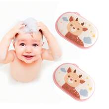 1/2 件可爱动物海绵淋浴和洗发刷套装 - 柔软硅胶，温和头皮按摩，易清洁发刷，卡通毛巾，柔软泡沫洗涤器，身体和头发清洁海绵，适合青少年 - 彩色 - 查看 16