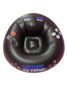 Sofá con portavasos y bolsillos laterales, silla de juego para gamer, silla de juego inflable de estilo negro, sofá inflable - Multicolor - Ver 12